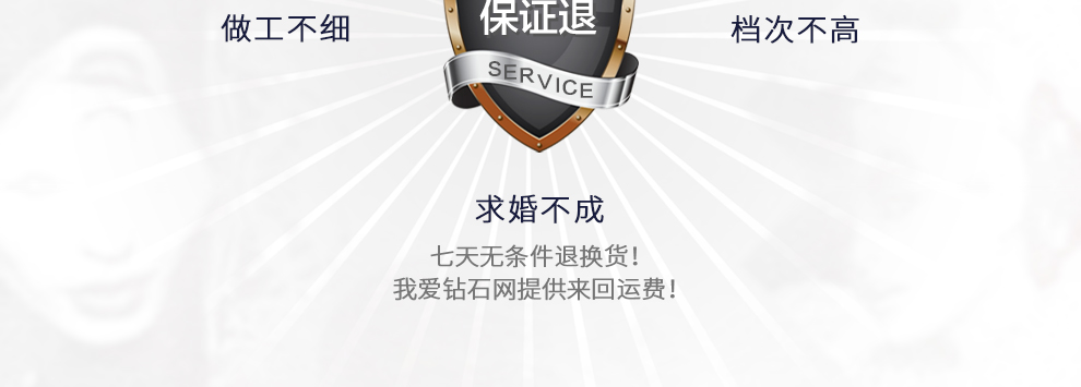 爱守护-公主/18K白金钻戒 30分/I-J色/SI净度 国检